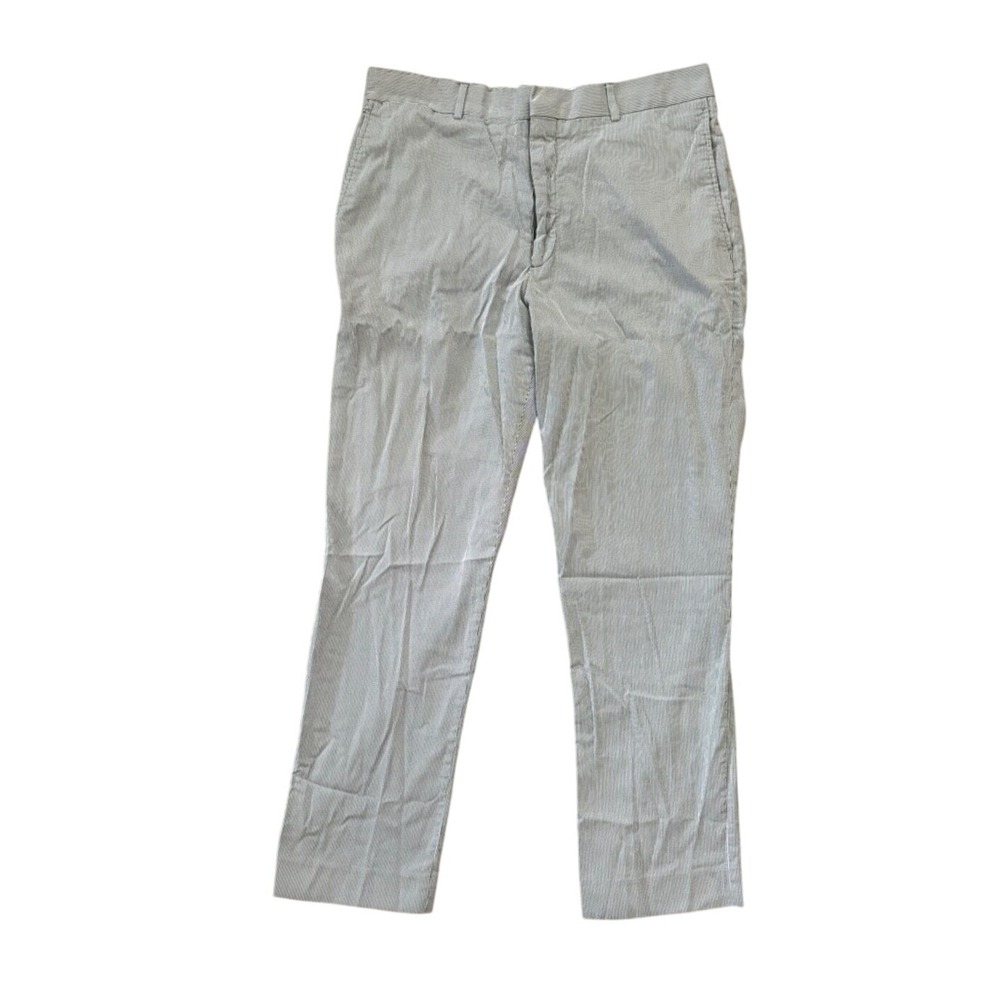 Lands' End Tailored Fit Men's Dress Pants Sz 36 Blue and‎ White Pinstripe Preppy